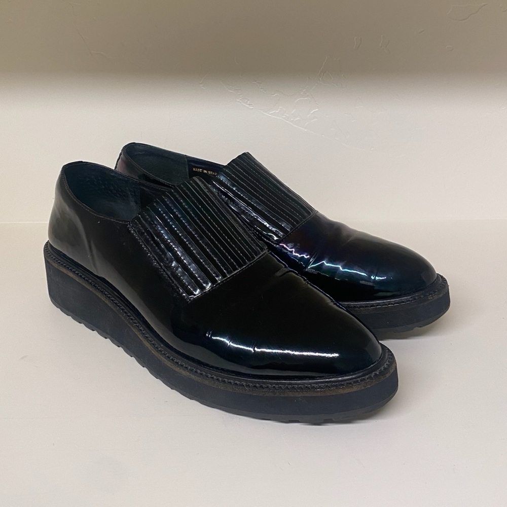 Loeffler Randall Shiny Black Loafers
